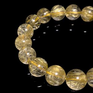最高品質 金針ルチル ブレスレット 10.5-...の詳細画像5