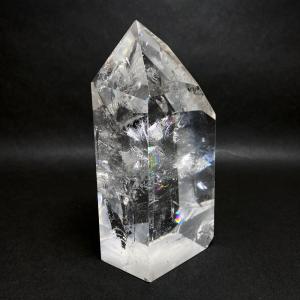 ヒマラヤ水晶 六角柱 大型ポイント原石 高さ30cm｜台座付き 高波動