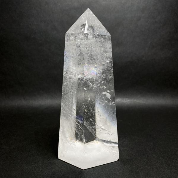 レインボー入り 水晶六角柱 水晶ポイント 733g