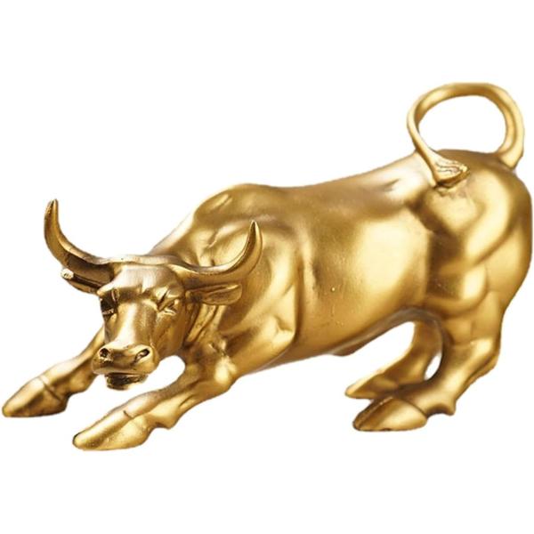 ウォール街の雄牛の置物、ウォール街の雄牛の彫刻、チャージングブルの像、オフィスワーカーへの株式市場の...