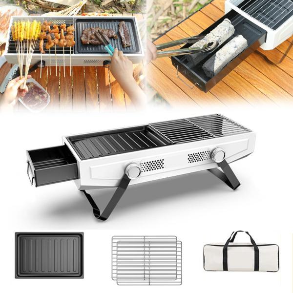 バーベキュー コンロ キャンプ bbqグリル 卓上炉端グリル コンパクト キャンプ 炭 BBQグリル...