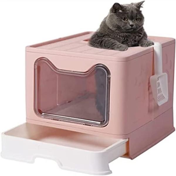 猫トイレ ネコ システムトイレ 猫用トイレ本体 砂が飛び散らない 臭わない スコップ付き 清潔しやす...
