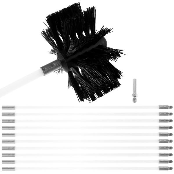 煙突ブラシ 10本ロッド 41cm 煙突掃除ブラシ 薪ストーブ 煙突掃除棒 掃除清潔ブラシ ドライヤ...