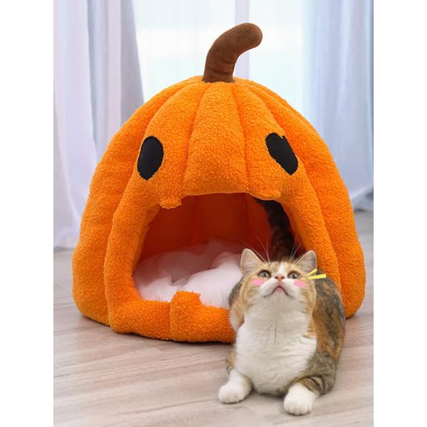 猫ハウス 冬用 ドーム型　猫 ベッド ペットベッド ペット寝袋 キャットハウス ペットハウス ベッド...