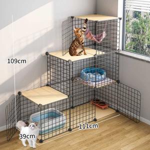 猫ケージ 猫用ケージ 大型 3階層 折りたたみ...の詳細画像1