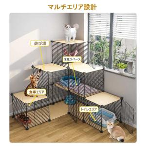 猫ケージ 猫用ケージ 大型 3階層 折りたたみ...の詳細画像3
