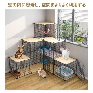 猫ケージ 猫用ケージ 大型 3階層 折りたたみ...の詳細画像4