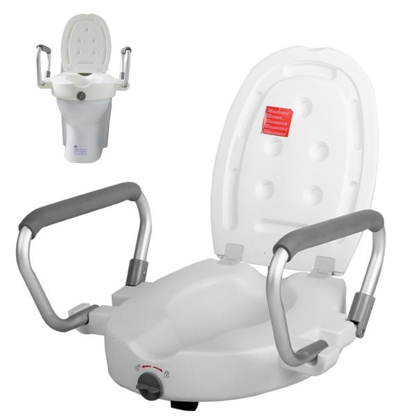 補高便座 トイレ 介護用 簡易 高座 上げられた便座 手すり付き トイレ用設備 取外し可能 ひざの圧...