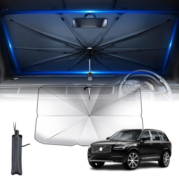 ボルボ XC90フロントサンシェード 10本骨フロントガラス サンシェード 折り畳み式 Volvo ...