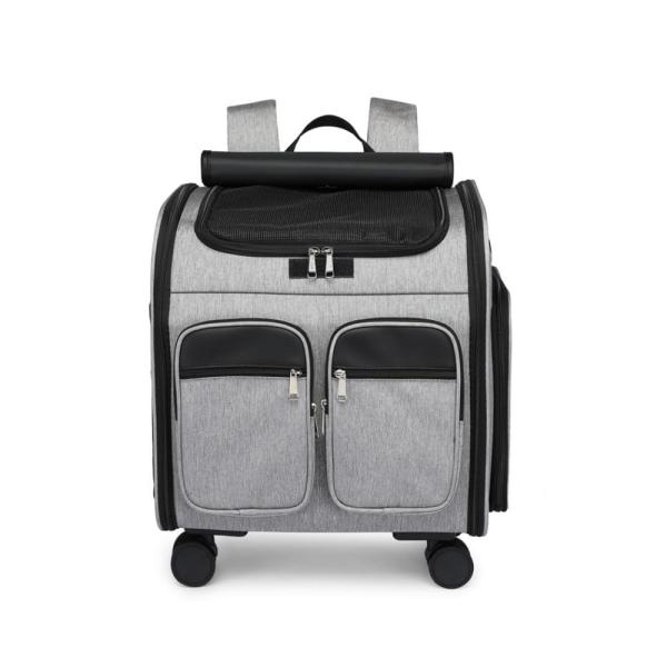 ペットケージ キャスター付き猫用リュック キャスター付き 猫 猫用 キャリー カート 犬 小型犬 ペ...