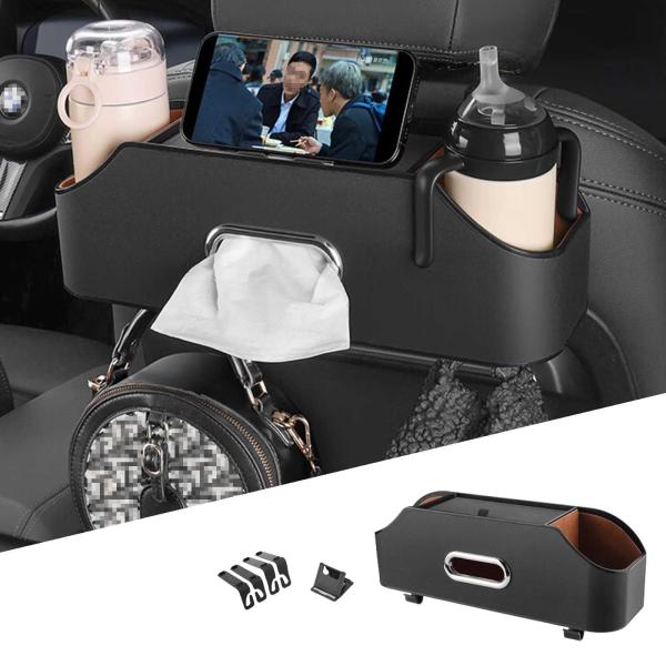 車用多機能収納ボックス に適用 三菱 新型デリカ D5 2019年2月-現行 車用シートバック収納ボ...