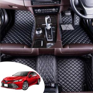 カスタム 車のフロアマット 適合トヨタ カムリ CAMRY 10代目 XV70系 2017年7月-2021年 XPE レザー カーマット 防水 滑り防止車用 フロアマット カスタムパーツ