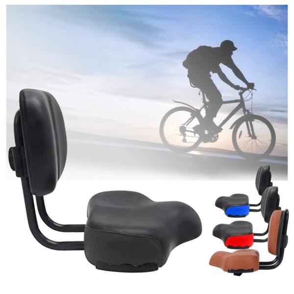 ユニバーサル背もたれサドル、背もたれ付き背もたれサドルバイクシート、エクストラワイドコンフォート自転...