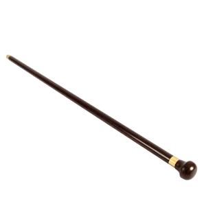 木製の杖ウェンジ紳士の杖高齢者滑り止め松葉杖丸頭杖アルペンストック、黒