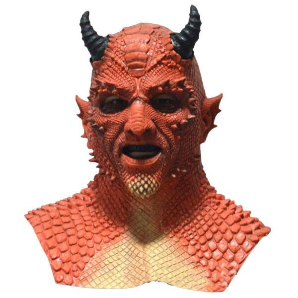 悪魔マスク、ディアブロマスク怖い悪ハロウィンコスプレ衣装マスク、ラテックスフェイスカバーヘッドギア用...