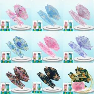 マスク KF94マスク 不織布マスク 使い捨て 柳葉型 4層立体 柄入り 蝶柄 桜柄 花柄 おしゃれ 感染予防 息しやすい クリスマス ギフト レディース 可愛い 50枚