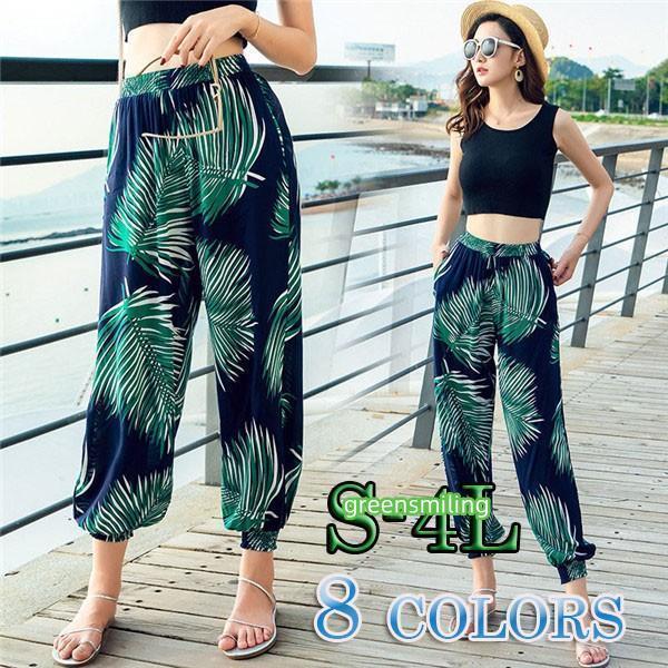 「S/M/L/2L/3L/4L」ヨガパンツ 8色 レディース パンツ ヨガパン エスニック パンツ ...