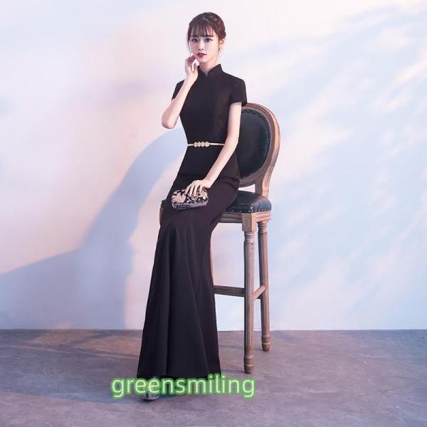 マーメイドドレス 黒 ロングドレス 演奏会 安い 二次会 カラードレス 花嫁 カクテルドレス 結婚式...