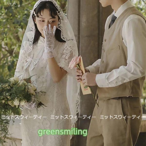 ウェディングドレス チャイナドレス チャイナ風ワンピース 花嫁 ウエディングドレス スリット レース...