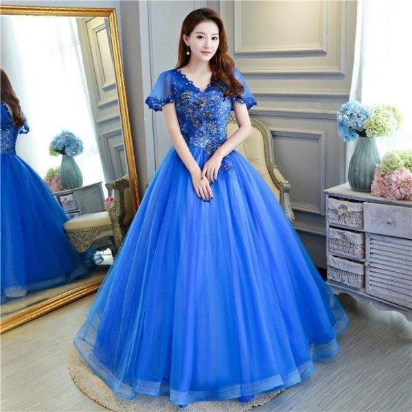 ウェディングドレス ロングドレス カラードレス 演奏会用ロングドレス 演奏会 発表会 大きいサイズ ...