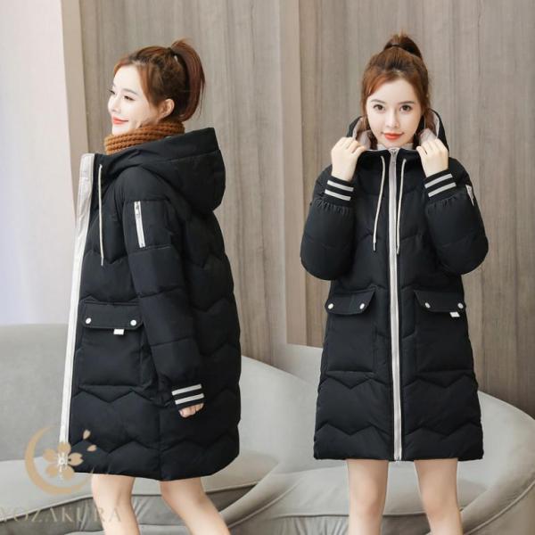 中綿コート ロング丈  ダウン綿ジャケット アウター  レディース きれいめ  秋 冬 大きいサイズ...