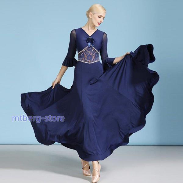 社交ダンス衣装 社交ダンスドレス ダンス衣装 レディース 発表会ドレス ステージ衣装 競技用ドレス ...