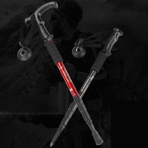 トレッキングポール 登山ステッキ ストック 軽量 アルミ製 T型グリップ 登山用杖 超軽量 ウォーキングポール 登山杖