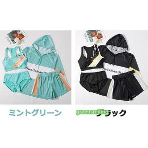 水着 レディース タンキニ 体型カバー 4点セ...の詳細画像1