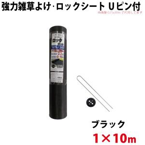 Uピン黒丸セット シンセイ 強力雑草よけシート ロックシート　Uピン・黒丸セット　1ｍ×10ｍ 沖縄県配達不可 代引不可｜yp-com