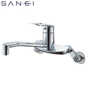 SANEI 壁付シングルレバー混合栓 K1700ED-4UR-13 水栓金具 キッチン用