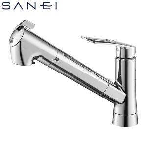 □SANEI シングル浄水器付ワンホールスプレー混合栓 （品番