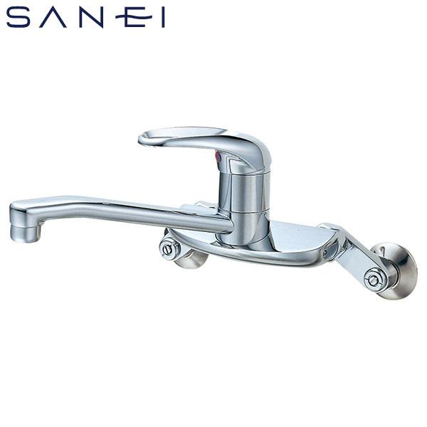 SANEI 壁付シングルレバー混合栓 一般地用 CK2710-13 水栓金具 キッチン用 キッチン水...