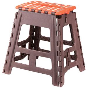 折りたたみ踏み台 コンパクトスツール Lサイズ ロータイプ ステップ台 オレンジ ミニ腰掛け 脚立 作業台 代引不可 北海道・沖縄県・離島部送料別
