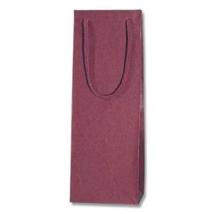 カラーチャームバックワインL　エンジ[1枚]　手提げ紙袋 紙袋 ワイン袋[HEIKO]