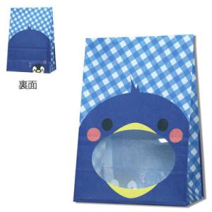 パックンバッグ S1F ペンギン (25枚)【窓付角底袋】HEIKO 窓付紙袋  角底袋 紙袋 プレ...