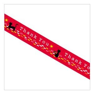 柄セロテープ レトロキャット 15mm×25m巻 １袋 テープ チェック かわいい 梱包テープ おし...