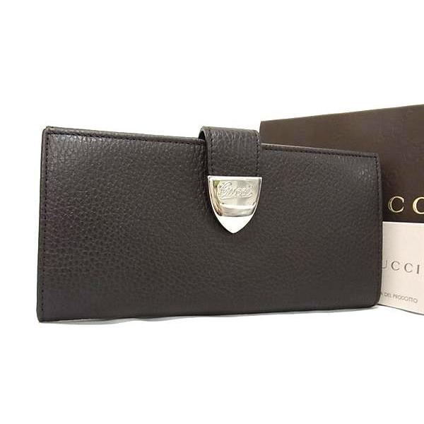 ■新品同様■ GUCCI グッチ 231837 レザー 二つ折り 長財布 ウォレット 小銭入れ 札入...