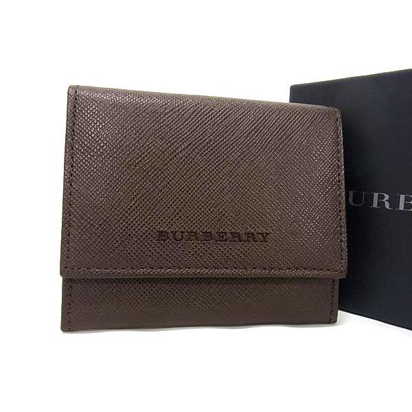 ■新品同様■ BURBERRY バーバリー レザー コインケース コインパース 小銭入れ メンズ レ...