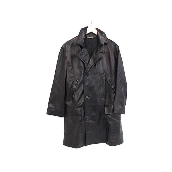 ■美品■ HERMES エルメス ラムスキン ピーコート アウター 上着 表記サイズ 50 洋服 ブ...