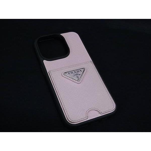 ■美品■ PRADA プラダ サフィアーノレザー  iPhone 14 Pro 対応 アイフォンケー...