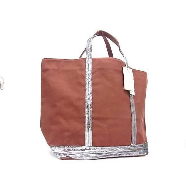 ■極美品■ vanessabruno ヴァネッサ ブリューノ キャンバス スパンコール ハンドバッグ...