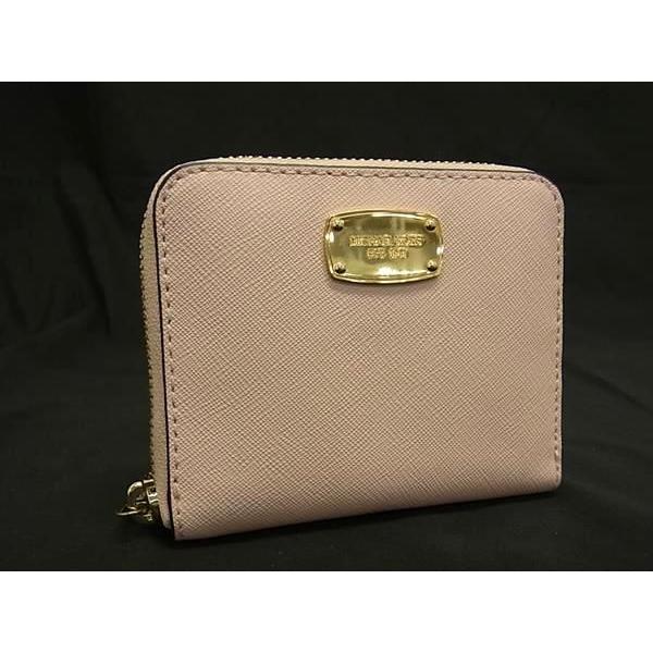 ■美品■ MICHAEL KORS マイケルコース レザー ラウンドファスナー 二つ折り 財布 ウォ...