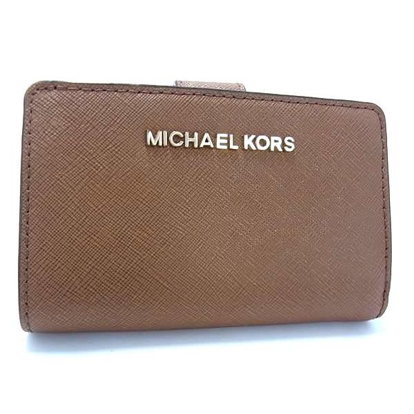 ■美品■ MICHAEL KORS マイケルコース レザー 二つ折り 財布 ウォレット 小銭入れ 札...
