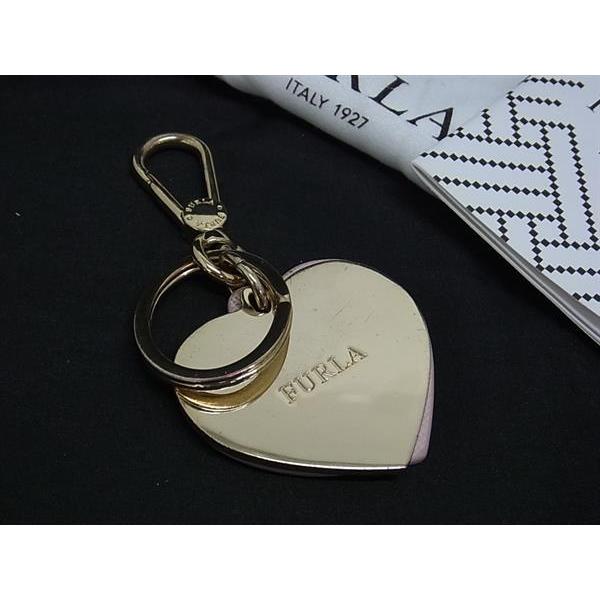 FURLA フルラ ハート キーホルダー バッグチャーム レディース ゴールド系×ピンク系 DI33...