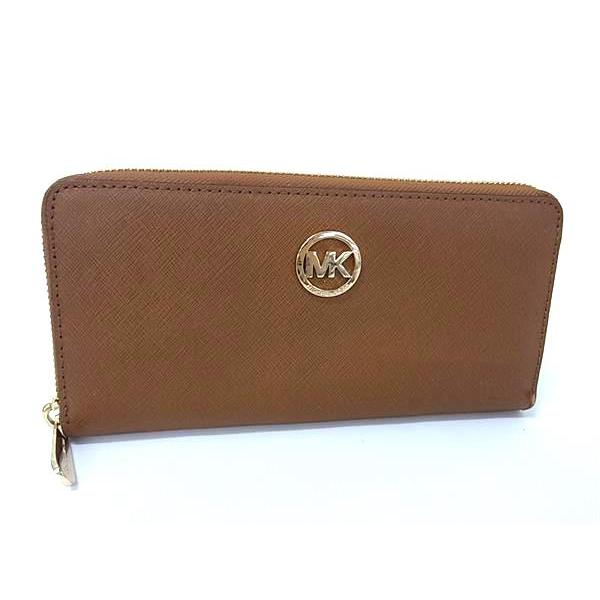 ■美品■ MICHAEL KORS マイケルコース レザー ラウンドファスナー 長財布 札入れ 小銭...