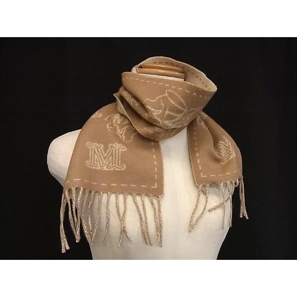 ■新品■未使用■ Max Mara マックスマーラ WSANIMA カシミヤ100% フリンジ マフ...