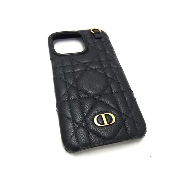 ChristianDior クリスチャンディオール カナージュ レザー スマホケース アイフォンカバ...
