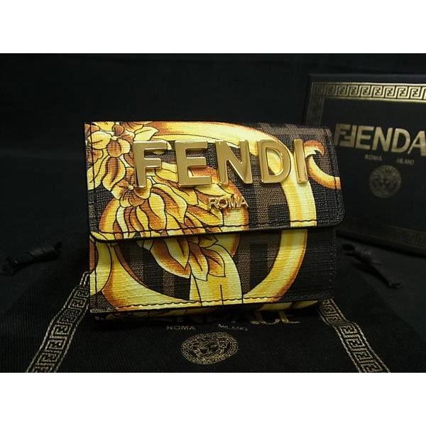 ■極美品■ FENDI×VERSACE フェンディ×ヴェルサーチ フェンダーチェ ズッカ柄 バロック...