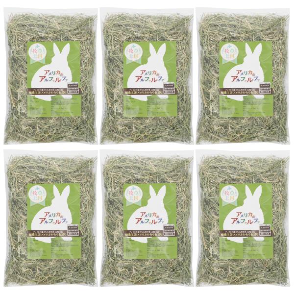 【人気の一品】【ラベル有】うさぎ牧草 ウサギ アルファルファ 500g×6袋 アメリカ産 US 1番...