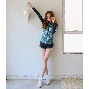 3点セット ラッシュガード レディース リーフ...の詳細画像2